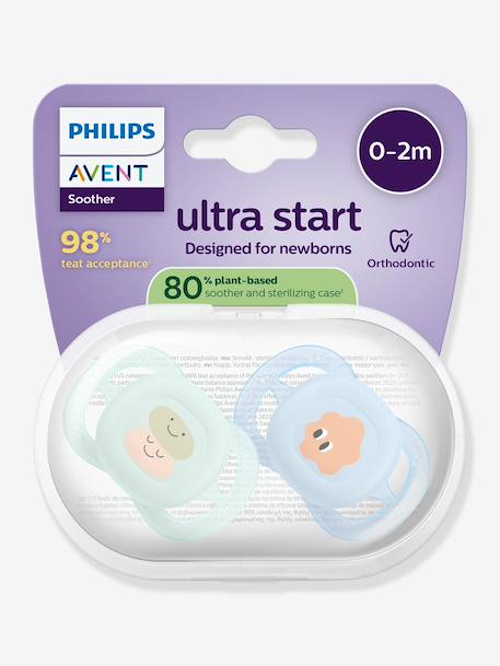 Set van 2 ultra zachte lolly's 1e leeftijd blauw+zachtpaars - vertbaudet enfant 