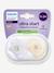 Lot de 2 sucettes ultra douces 1er âge bleu+mauve - vertbaudet enfant 