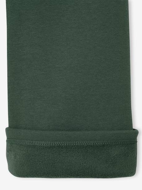 Legging fille large doublé maille polaire marine+vert émeraude - vertbaudet enfant 