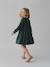 Robe fille en gaze de coton imprimée pois irisés prune+vert sapin+vert sauge - vertbaudet enfant 