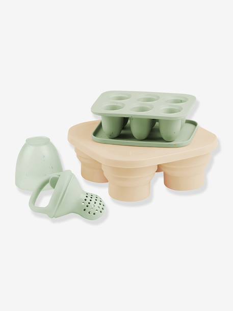 Set contenant silicone et grignoteuse vert - vertbaudet enfant 