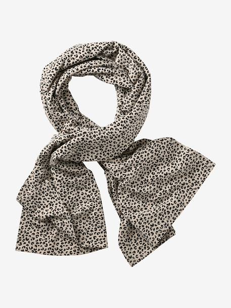Draagdoek VERTBAUDET beige, bedrukt+GRIJS CHINE PUCE+ivoor blaadjes+wit, bedrukt - vertbaudet enfant 