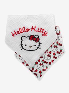 -Set van 2 Hello Kitty bandanaslabbetje baby van katoenen gaas