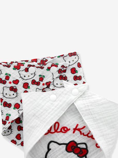 Set van 2 Hello Kitty bandanaslabbetje baby van katoenen gaas wit - vertbaudet enfant 