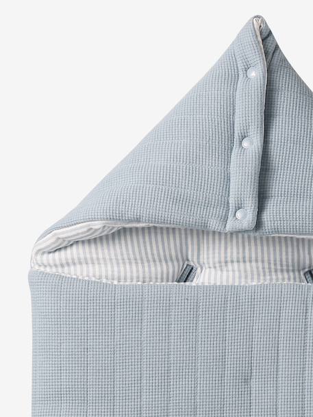 Nid d'ange enveloppant en coton beige imprimé+blanc+bleu glacier+bleu grisé+imprimé grenier+vanille - vertbaudet enfant 