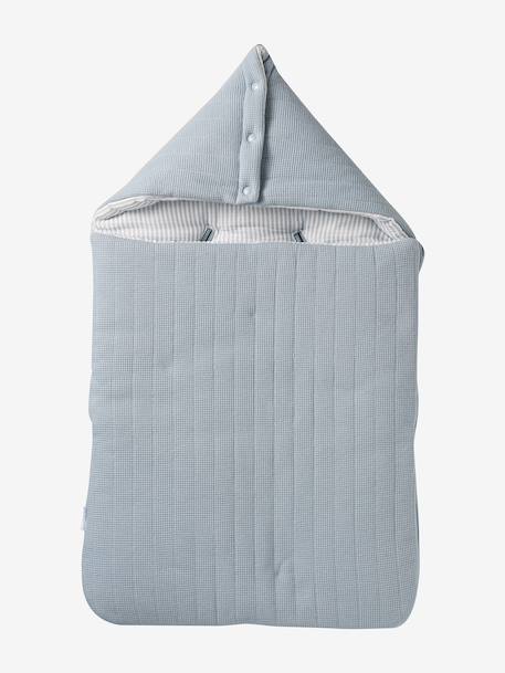 Nid d'ange enveloppant en coton beige imprimé+blanc+bleu glacier+bleu grisé+imprimé grenier+vanille - vertbaudet enfant 