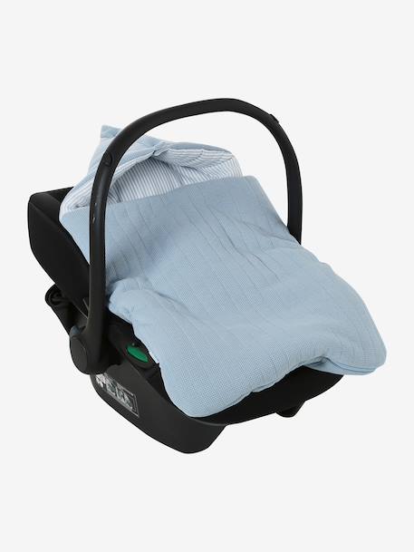 Nid d'ange enveloppant en coton beige imprimé+blanc+bleu glacier+bleu grisé+imprimé grenier+vanille - vertbaudet enfant 