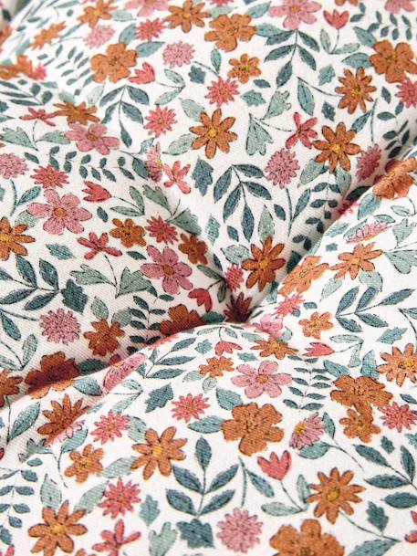 Matelas de sol bi-matière fleurs/velours RETRO FLOWER cannelle - vertbaudet enfant 