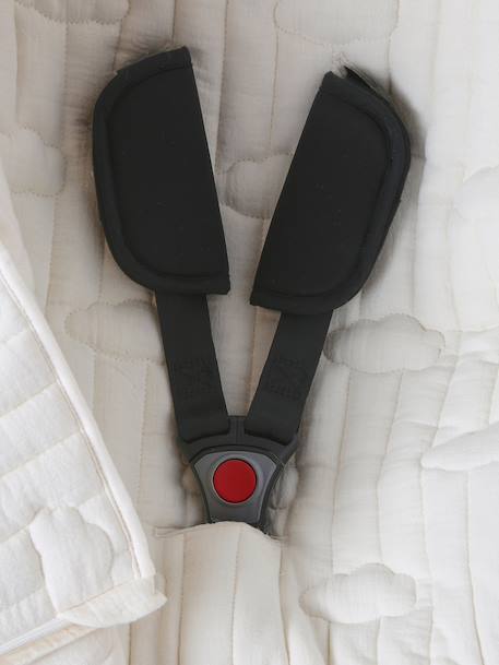 Engelennest KLEINE DINO van hydrofiel doek beige, bedrukt+grijsblauw+ijsblauw+print grenier+vanille+wit - vertbaudet enfant 