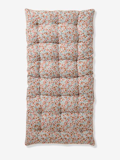 Matelas de sol bi-matière fleurs/velours RETRO FLOWER cannelle - vertbaudet enfant 