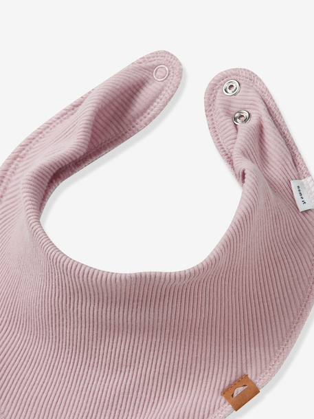 Lot de 3 bavoirs pour bébé fille NBFYVETTE NAME IT, forme triangulaire mauve+pivoine - vertbaudet enfant 