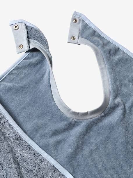 Badcape ouder/baby cappuccino+grijsblauw+karamel+okergeel+terracotta - vertbaudet enfant 