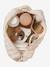 Etui Mama katoenen gaas beige, bedrukt+hazelnoot+wit - vertbaudet enfant 