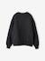 Sweat fille oversize inscription léopard anthracite - vertbaudet enfant 