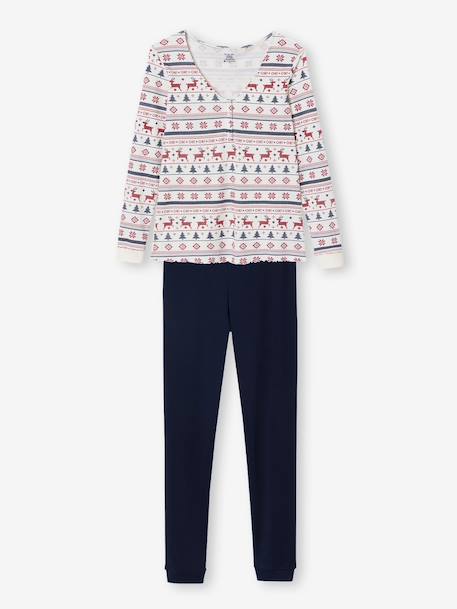 Pyjama 2 pièces femme famille Noël bleu nuit - vertbaudet enfant 