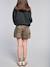 Sweat fille oversize inscription léopard anthracite - vertbaudet enfant 
