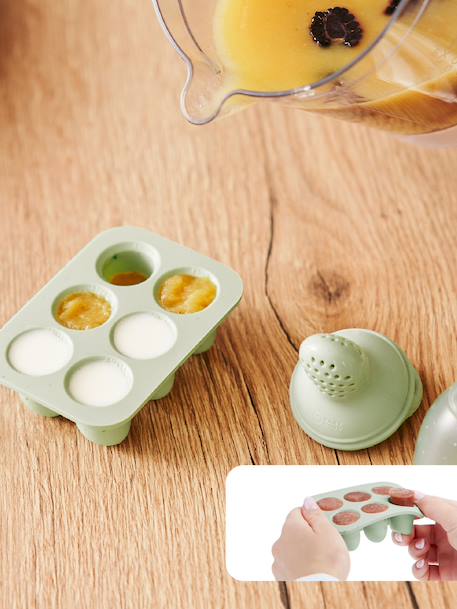 Set contenant silicone et grignoteuse vert - vertbaudet enfant 