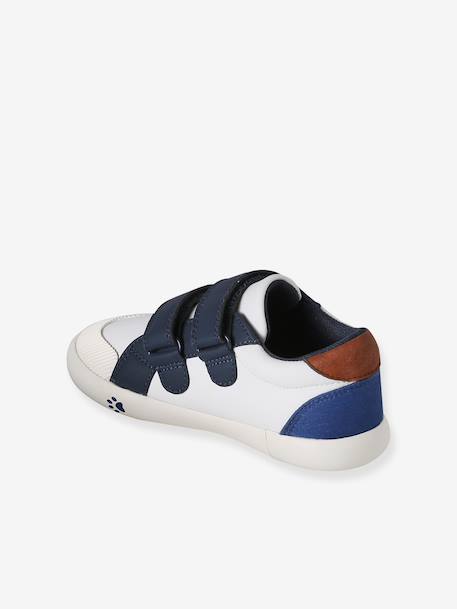 Baskets garçon synthétique à scratchs lot bleu - vertbaudet enfant 