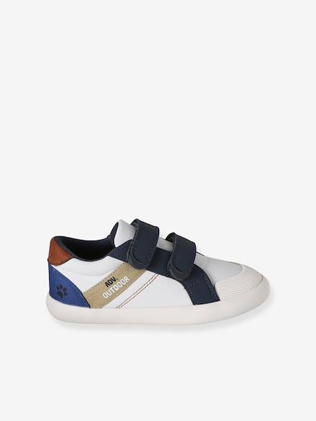 Baskets garçon synthétique à scratchs lot bleu - vertbaudet enfant 