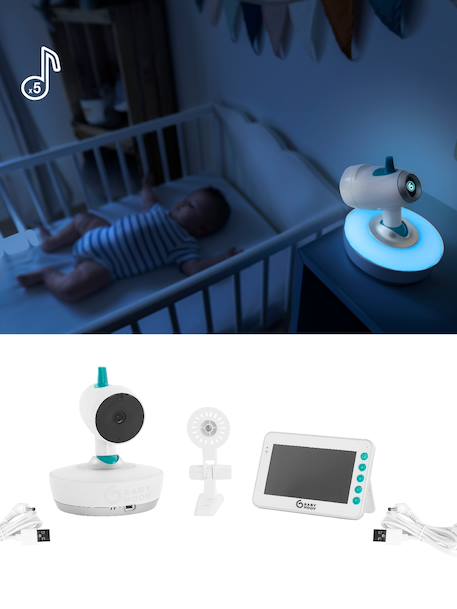 Video-babyfoon 360° BABYMOOV Yoo-Moov WIT - vertbaudet enfant 