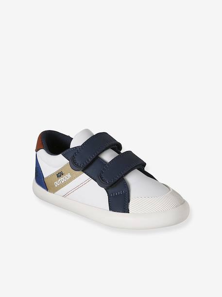 Baskets garçon synthétique à scratchs lot bleu - vertbaudet enfant 