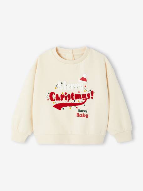 Sweat bébé Noël capsule famille vanille - vertbaudet enfant 
