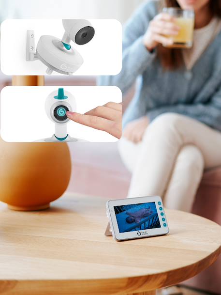 Ecoute-bébé vidéo 360° Yoo-Moov BLANC - vertbaudet enfant 