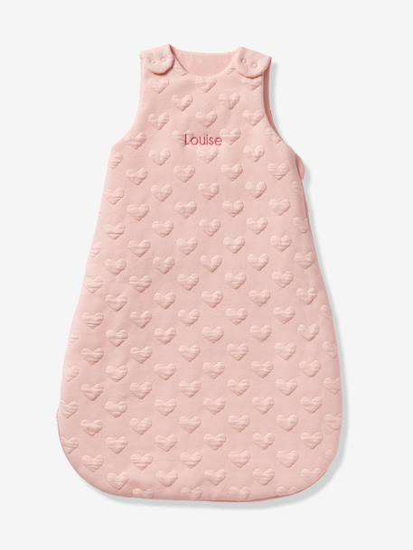 Gigoteuse JACOEURS personnalisable beige+rose pâle - vertbaudet enfant 