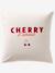 Parure housse de couette et taie d'oreiller CERISES RAYURES avec coton recyclé rayé rouge - vertbaudet enfant 