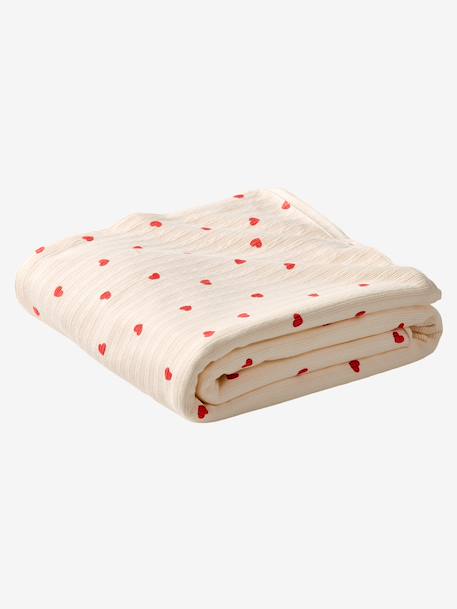 Plaid  MON CŒUR rose imprimé - vertbaudet enfant 