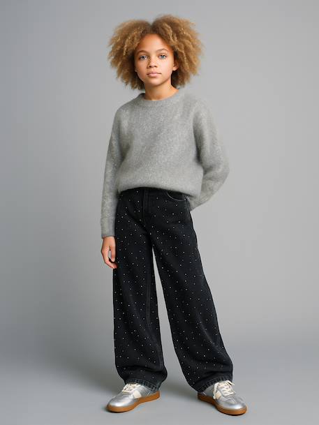 Pull fille noël maille duveteuse effet argenté argent - vertbaudet enfant 