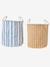 Set van 2 opbergmanden beige, gestreept - vertbaudet enfant 