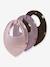 Lot de 3 bavoirs pour bébé fille NBFYVETTE NAME IT, forme triangulaire mauve+pivoine - vertbaudet enfant 