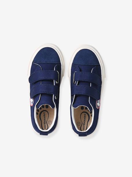 Synthetische baskets met klittenband voor jongens marineblauw - vertbaudet enfant 