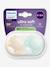 Lot de 2 sucettes ultra soft 0-6 mois forest friends bleu+bleu imprimé - vertbaudet enfant 