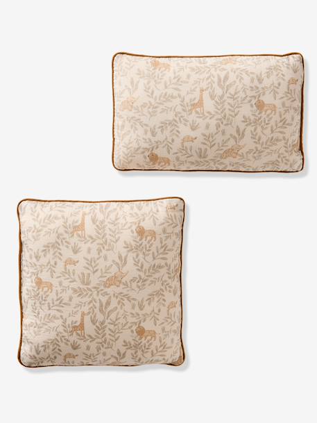 Lot 2 coussins BABYLON en gaze de coton beige - vertbaudet enfant 
