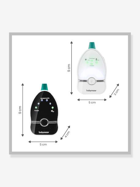 Babyfoon Easy Care bereik van 500 meter BABYMOOV WIT/ZWART - vertbaudet enfant 