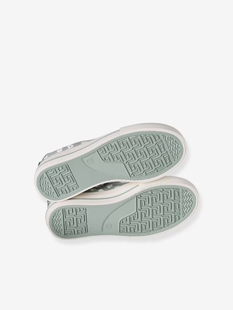 Baskets fille en toile fantaisie blush+vert imprimé - vertbaudet enfant 
