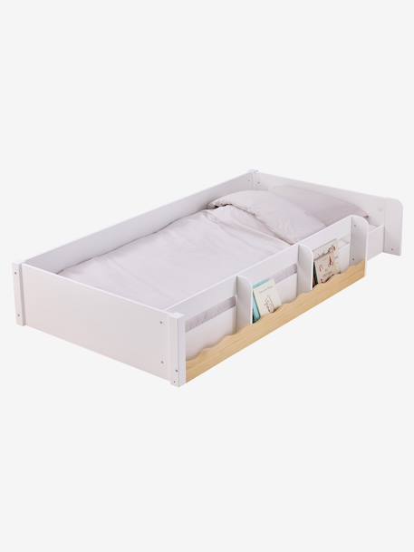 Lit enfant évolutif avec rangements WAVY 90x190cm blanc - vertbaudet enfant 