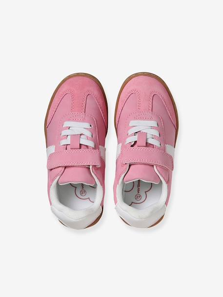 Baskets met klittenband en elastische veters kind collectie kleuterschool rozen+veel roze - vertbaudet enfant 