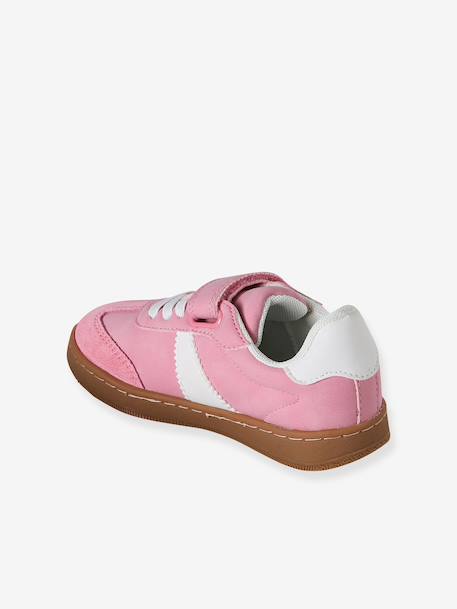 Baskets met klittenband en elastische veters kind collectie kleuterschool rozen+veel roze - vertbaudet enfant 