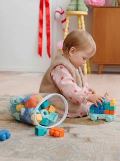 Speelgoed-Eerste levensjaren-Set van 100 bouwstenen van plastic 