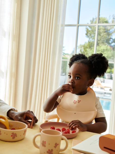 Set van 2 slabbetjes Ember beige+rozen - vertbaudet enfant 