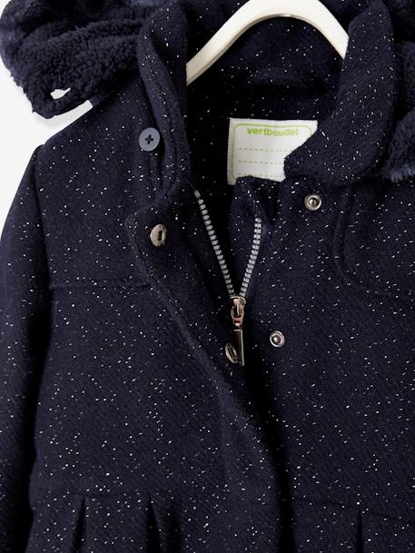 Meisjesjas van wol MARINE GRIJS - vertbaudet enfant 