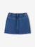 Jupe en jean fille bleu clair+bleu moyen - vertbaudet enfant 