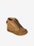 Soepele leren laarsjes voor baby's eerste stapjes iriserend beige+kameel+MARRON CLAIR UNI - vertbaudet enfant 