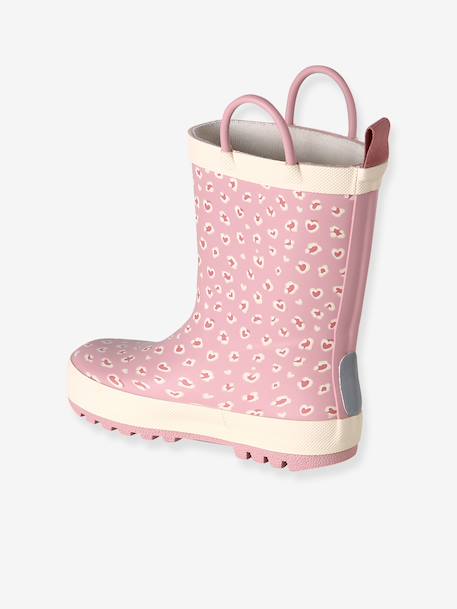 Bottes de pluie fille caoutchouc imprimé collection maternelle beige imprimé+rose imprimé - vertbaudet enfant 