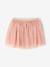 Jupon cérémonie en tulle pailleté bébé blanc+blush - vertbaudet enfant 