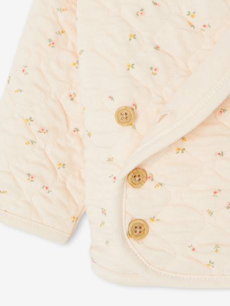 Gilet bébé matelassé ouverture naissance anthracite+beige chiné+vanille - vertbaudet enfant 