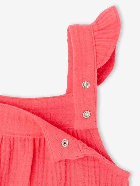 Babypakje voor pasgeboren meisjes van katoenen mousseline framboos - vertbaudet enfant 